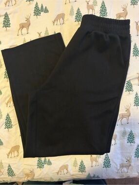 Women's Black Wide-Leg Pull-On Pants